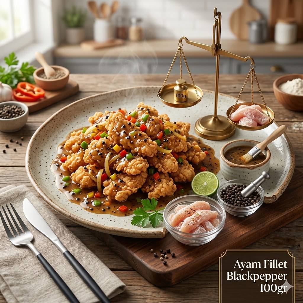 Ayam Fillet Blackpepper 100gr Rice Bowl Mantul